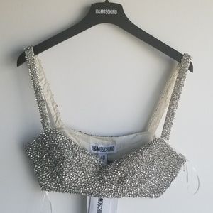 rhinestone covered bustier